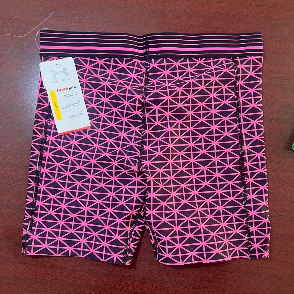Under Armour Pink and Black Patterned Shorts - Picture 2 of 3
